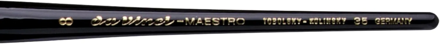 da Vinci Watercolor Series 35 Maestro Paint Brush, Round Long Taper Kolinsky Red Sable, Size 8