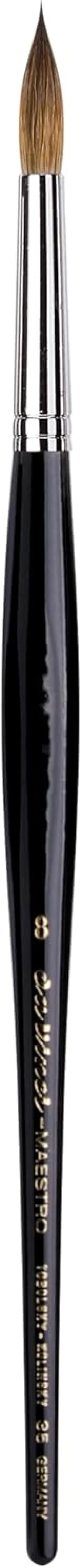 da Vinci Watercolor Series 35 Maestro Paint Brush, Round Long Taper Kolinsky Red Sable, Size 8