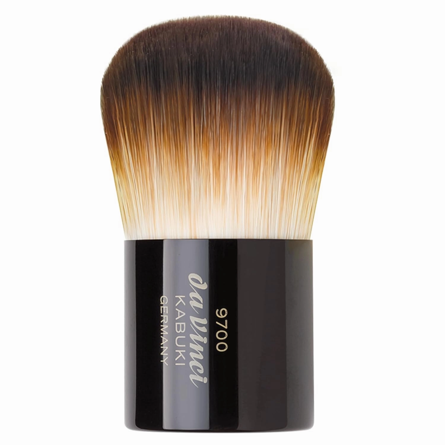 da Vinci Cosmetics Series 9700 Kabuki Powder Brush, Round Synthetic with Black Freestanding Handle, Metal Travel Box, 49.4 Gram