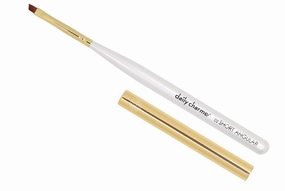 Daily Charme Nail Art Brush - 02 Short Angular, Short Angled Brush, for Painting Flower Petals & Plaid Lines, Great for Detail Blending DIY Home/Professional