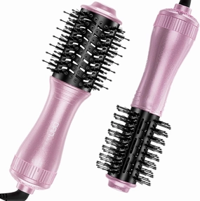 DAN Technology Dual Voltage Hair Dryer Brush,Travel Brush Hair Dryer,Small Blow Dryer Brush,one Step Hair Dryer and volumizer for Women