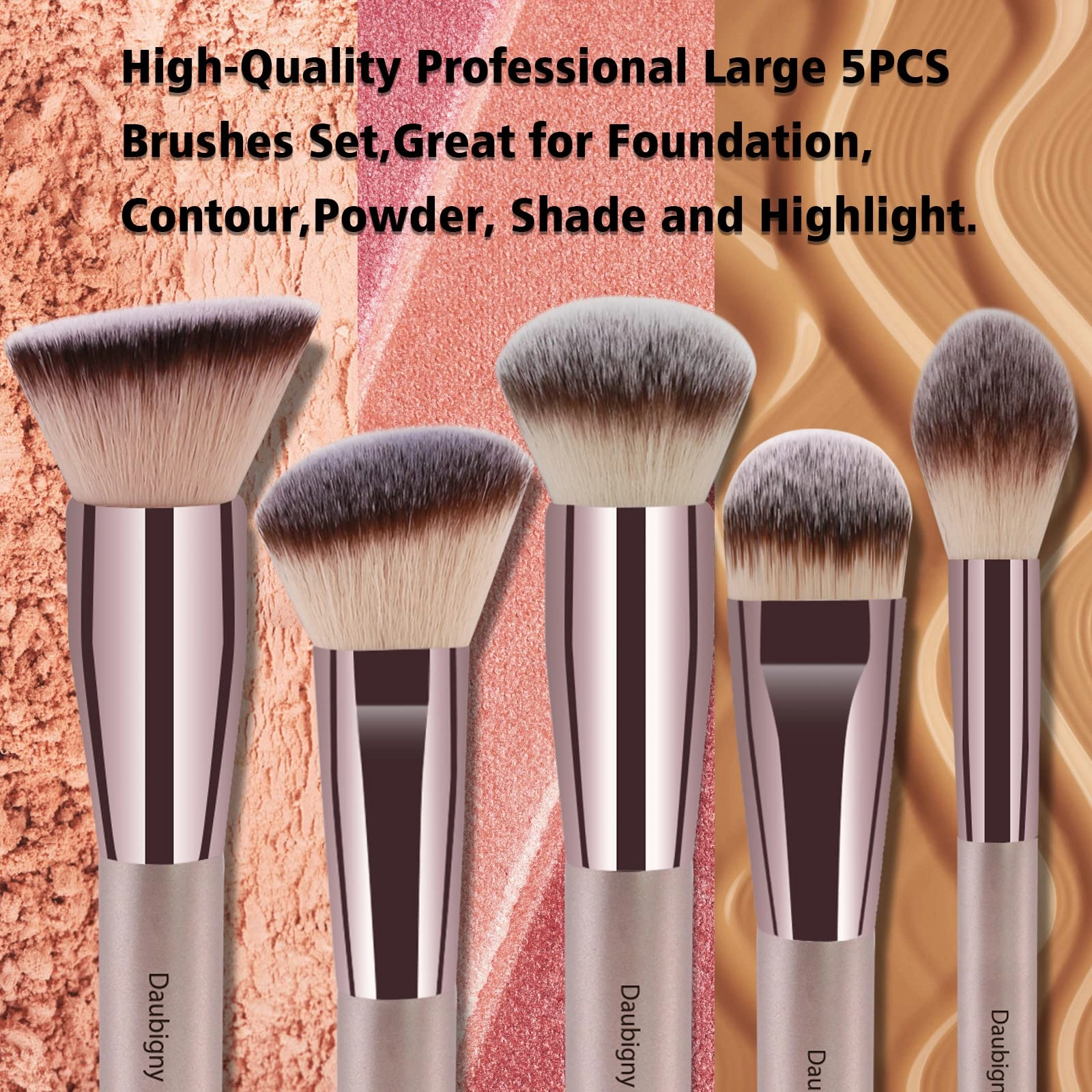 Daubigny Pro Makeup Brushes And Flawless Foundation Brush