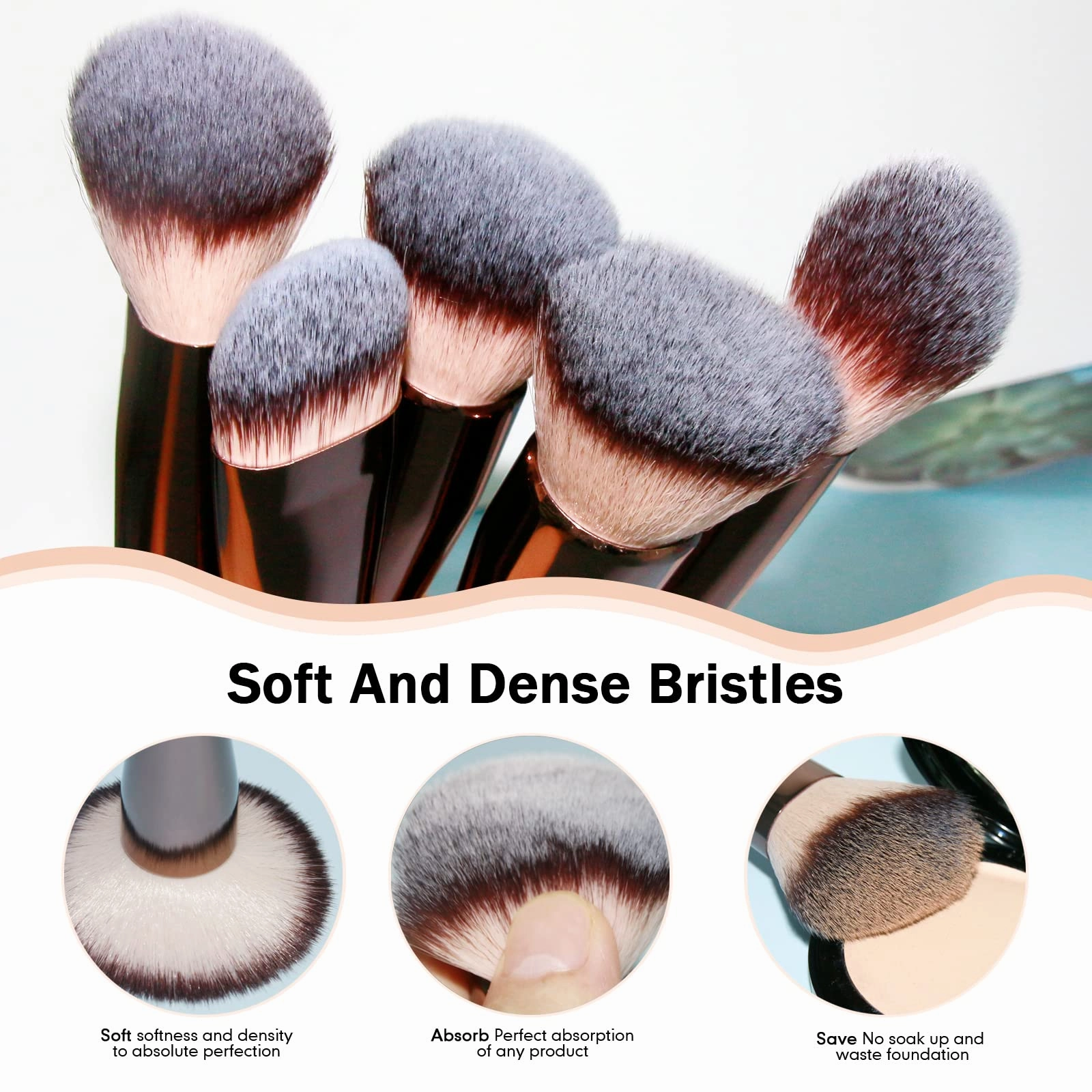 Daubigny Pro Makeup Brushes And Flawless Foundation Brush