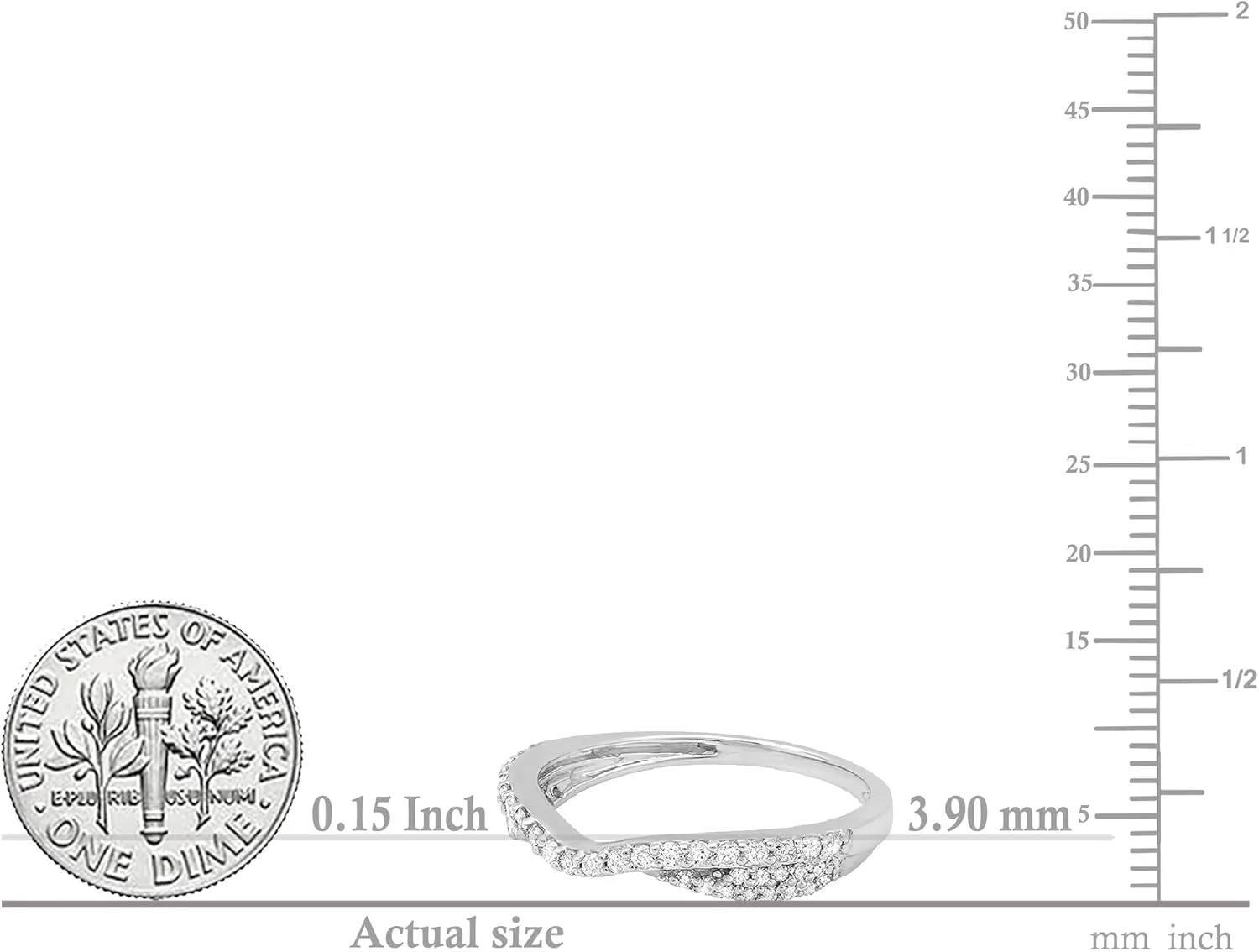 Dazzlingrock Collection 0.32 Cttw Round White Diamond Contour Wedding Band for Her in 14K Solid Gold