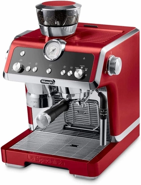De'Longhi EC9335R La Specialista Espresso Machine with Sensor Grinder, Dual Heating System, Advanced Latte System & Hot Water Spout for Americano Coffee or Tea, Stainless Steel,67.6 oz, Red