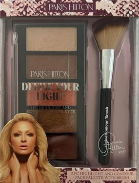 Define Your Light 5-Piece Highlight and Contour Face Palette with Makeup Brush