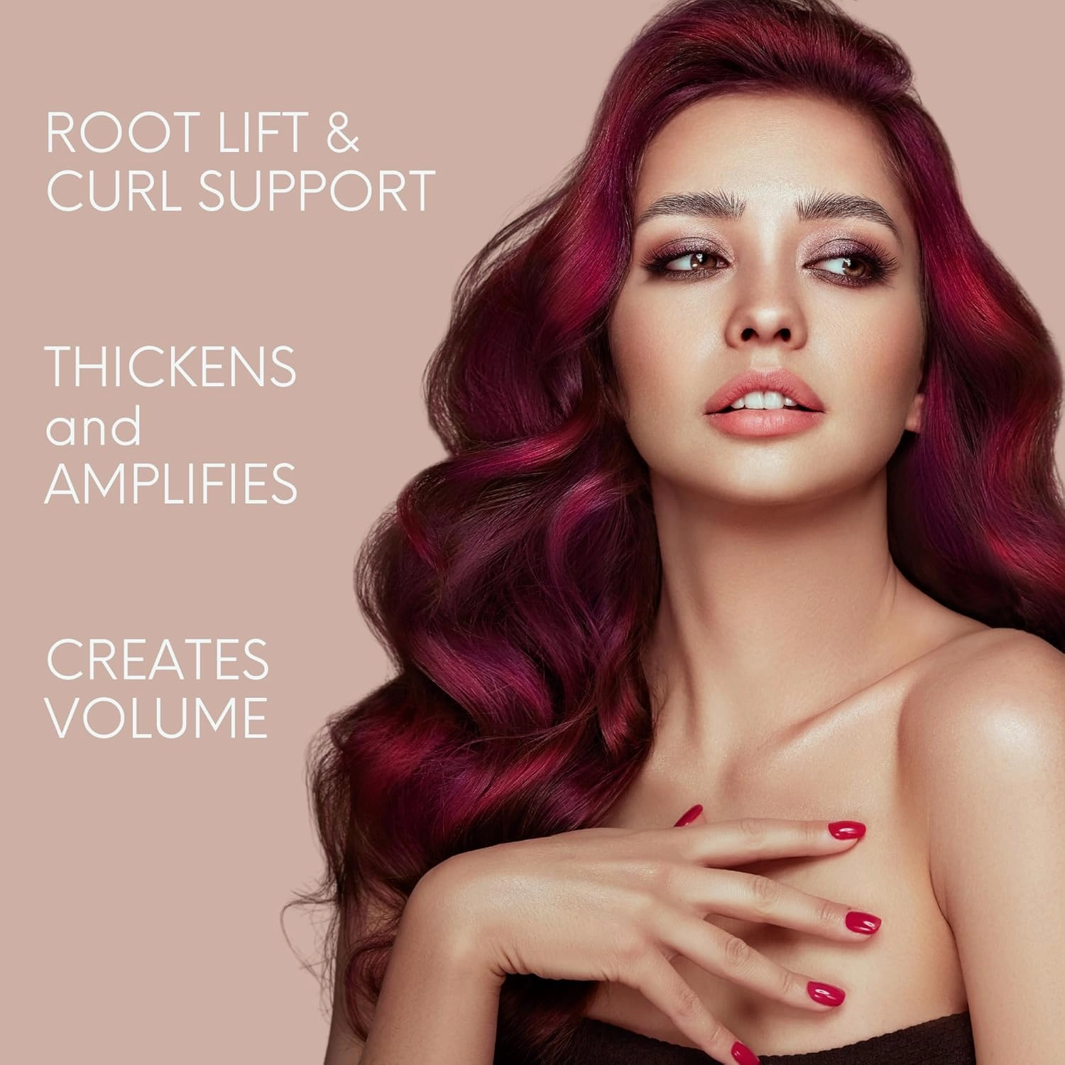 DermOrganic Firm Hold Volume Foam with Pomegranate Anti Fade Extract to Lift and Support Curls and Fine Hair-5 Fl Oz