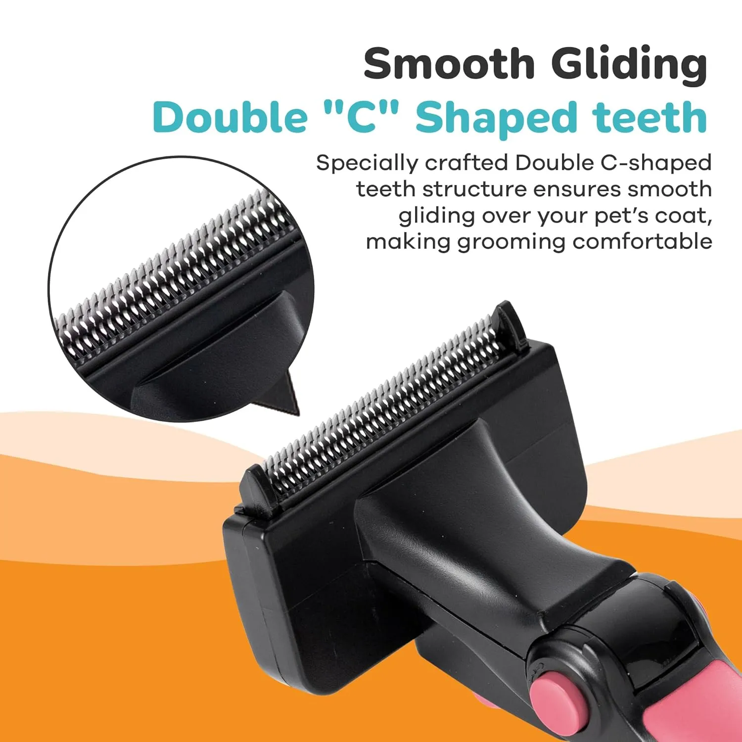 Deshedding Dog Brush for Short/Medium Hair (Medium,Pink) – Gentle Deshedding tool for Dogs & Cats – Reduces shedding, without damaging topcoat. Removes Loose Fur & Dead Undercoat.