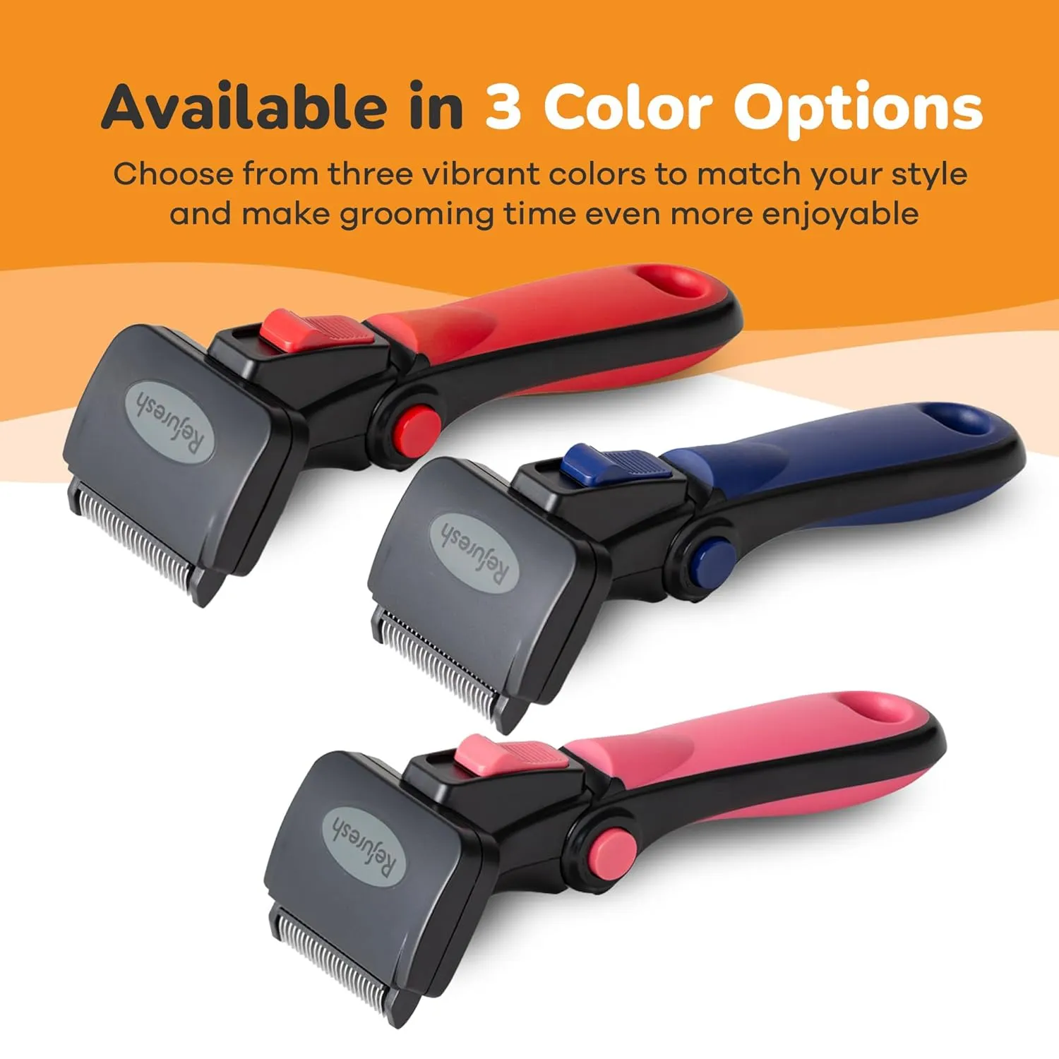 Deshedding Dog Brush for Short/Medium Hair (Medium,Pink) – Gentle Deshedding tool for Dogs & Cats – Reduces shedding, without damaging topcoat. Removes Loose Fur & Dead Undercoat.
