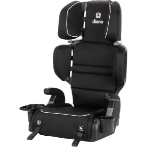 Diono Connect3 RXT 2-in-1 High Back Booster, Slim Fit 3-Across in Many Mid-Sized Sedans and SUVs, for Children from 40-120 lbs., Lightweight with Latch, Black Storm