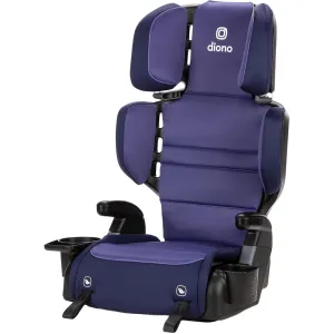 Diono Connect3 RXT 2-in-1 High Back Booster, Slim Fit 3-Across in Many Mid-Sized Sedans and SUVs, for Children from 40-120 lbs., Lightweight with Latch, Purple Wildberry