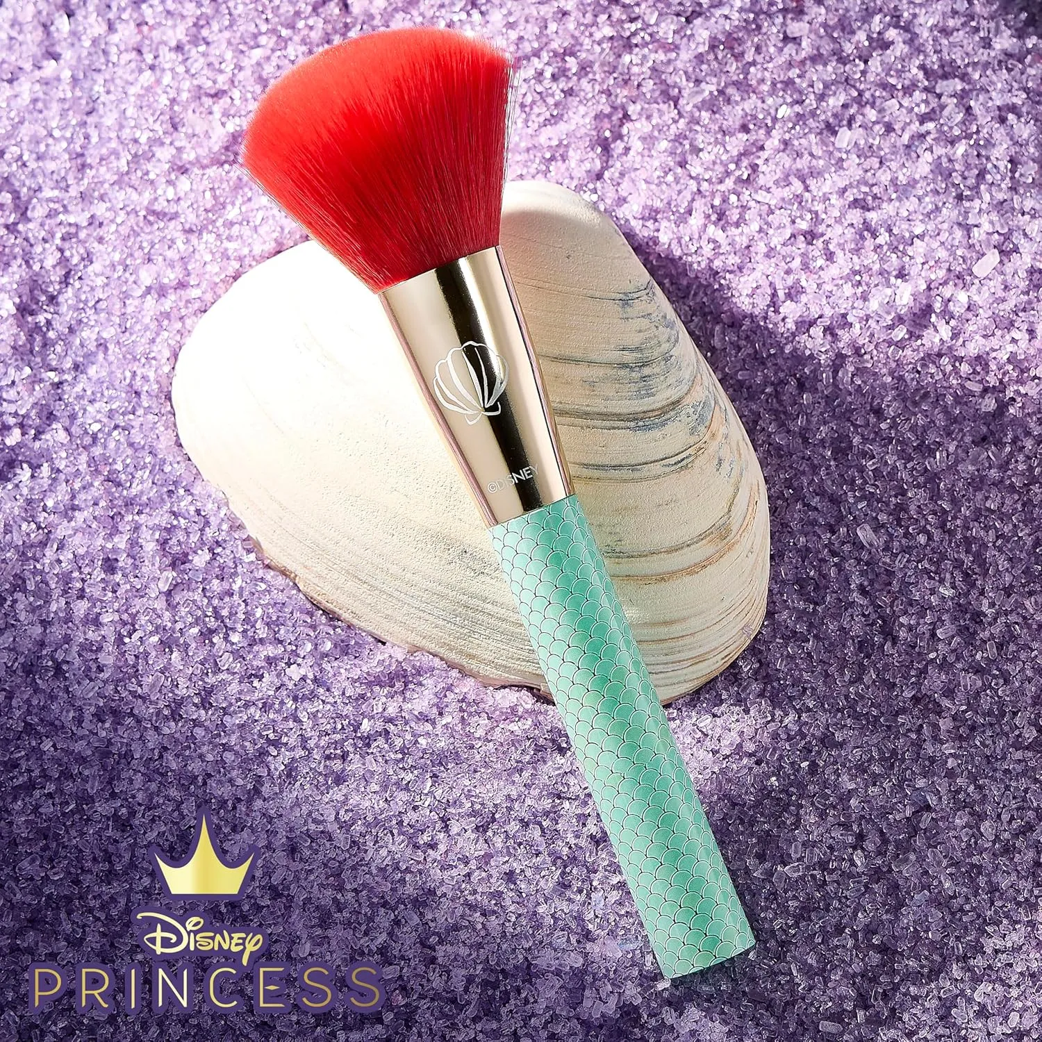 Disney Belle Maison Cosmetic Makeup Set, Makeup Essential, Princess Ariel - Includes 5pc Makeup Brush, 4pc Lip Gloss, 4pc Lip Balm