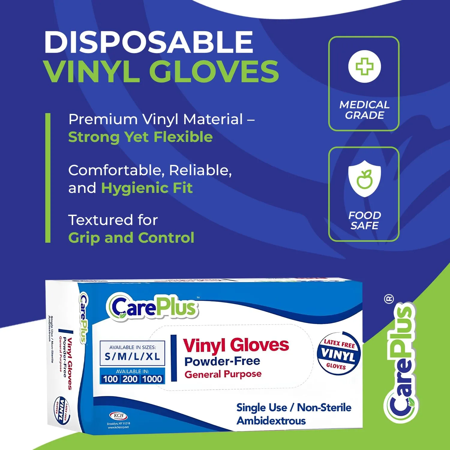 Disposable Plastic Vinyl Clear Gloves (Large, 200, Count)