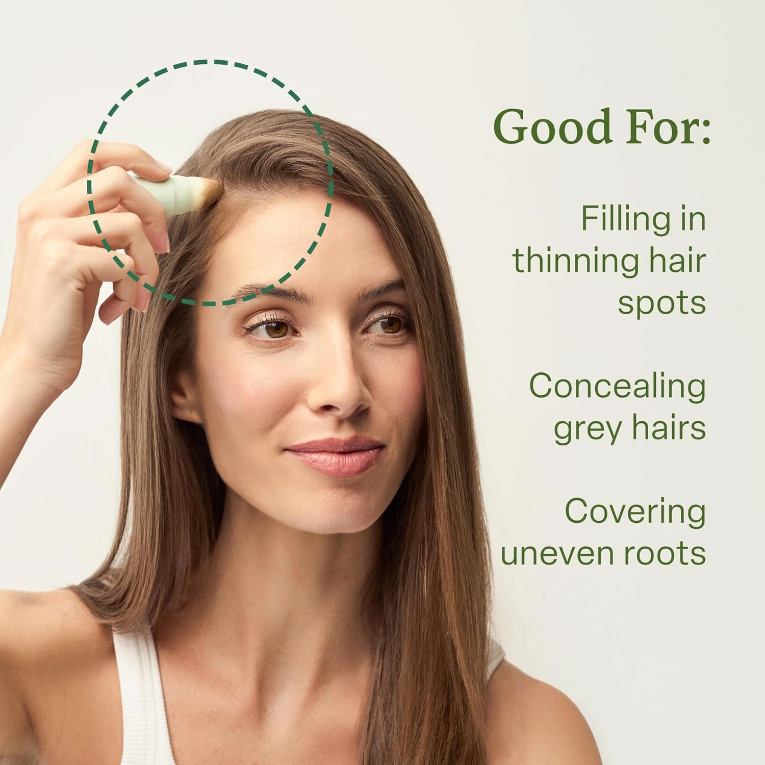 Divi Root Touch Up Powder for Gray Hair Coverage, Medium Brown
