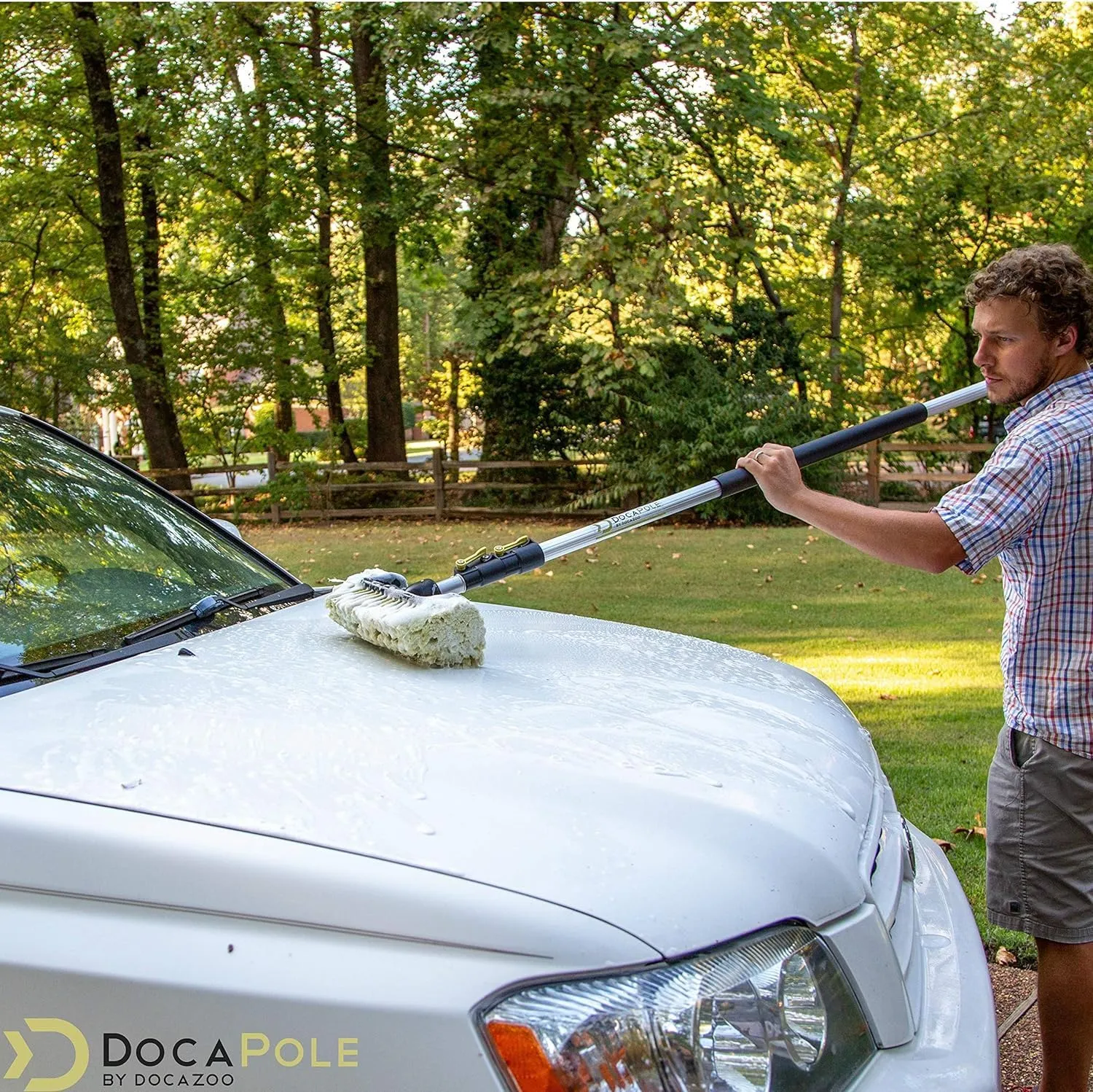 DOCA Car Wash Equipment - Car Wash Kit 5-12 Ft - Other Options Include Mop, Squeegee, Mitt, Soft Bristle Brush with or Without Long Handle Extension Pole