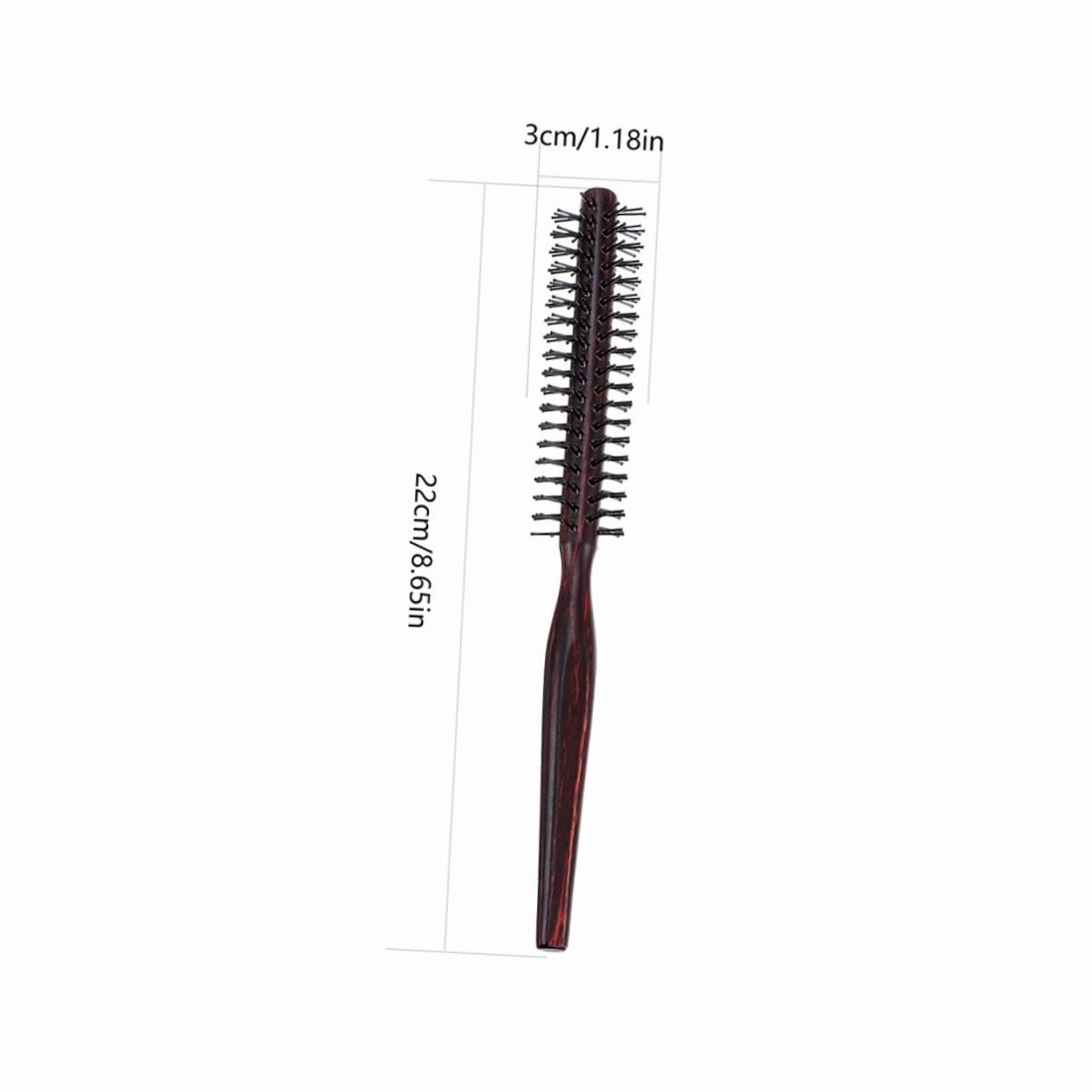 DOITOOL 6pcs Wooden Handle Hair Brush Comb Professional Round Hair Styling Brush Scalp Massage Enhances Shine Reduces Frizz