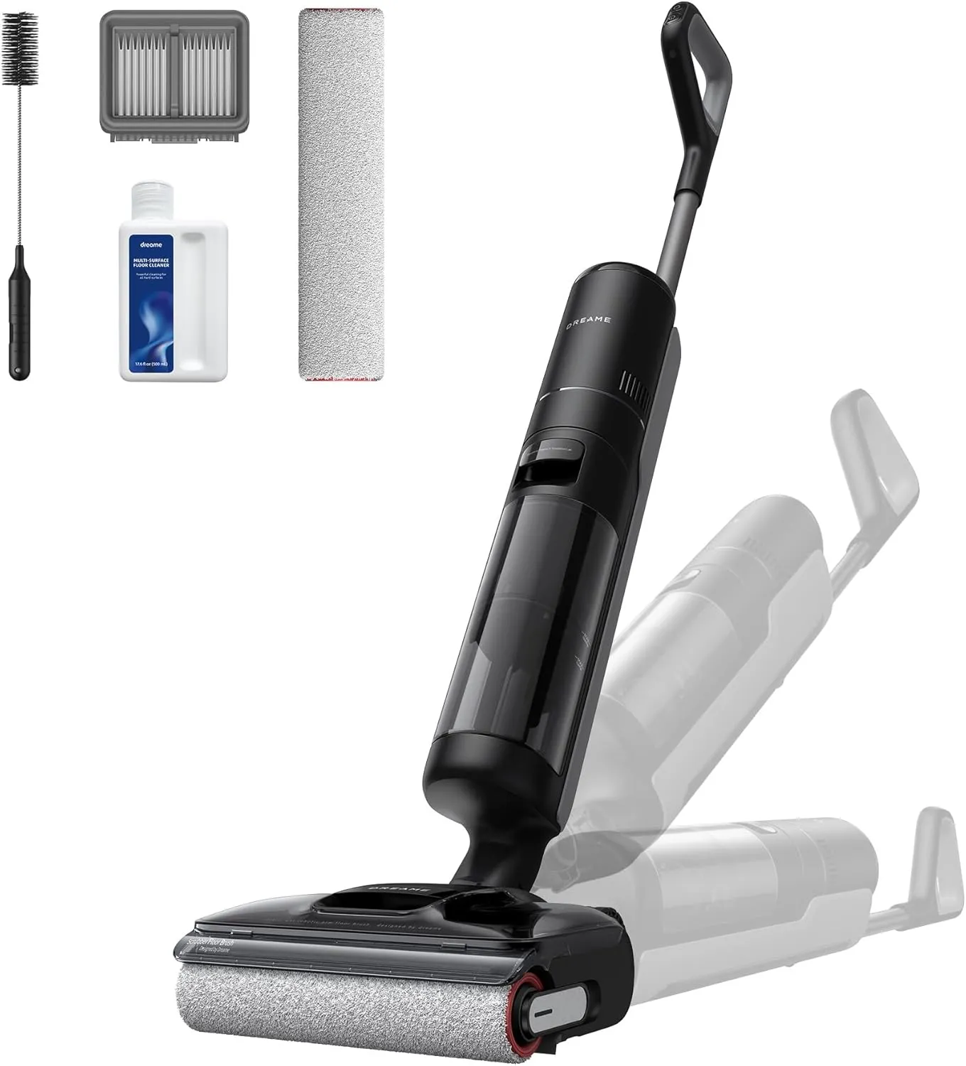 dreame H12 Pro FlexReach Wet Dry Vacuum Cleaner, 0 Tangle Cordless Vacuum Mop All-in-One for Hard Floors, 180° Lie-Flat Floor Cleaner Machine with 194°F Hot Self-Cleaning, 50Mins Runtime