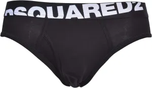 DSQUARED2 Angled Logo Low-Rise Men's Brief, Black/White