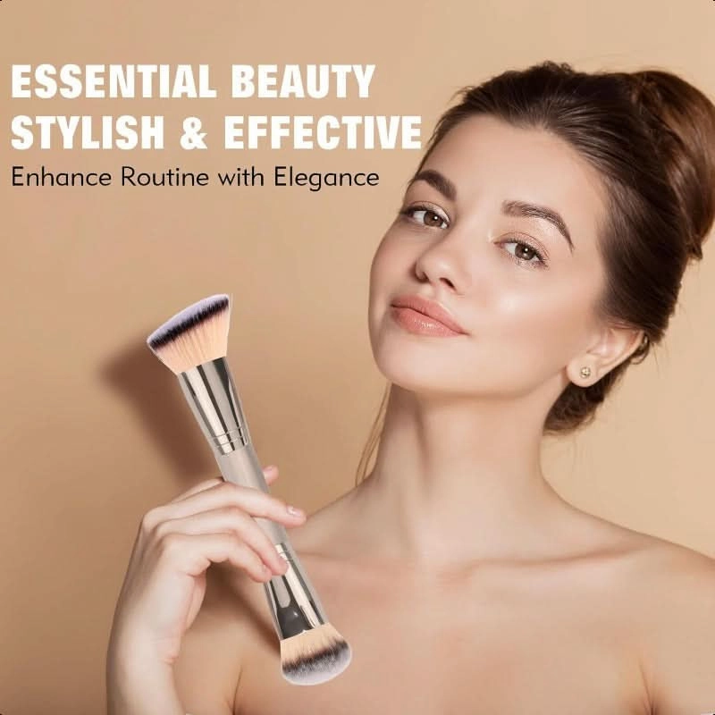 Dual-Ended Foundation Brush – 100% Vegan Bristles