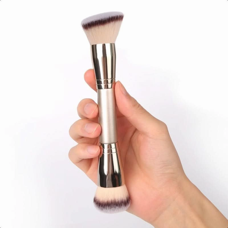 Dual-Ended Foundation Brush – 100% Vegan Bristles