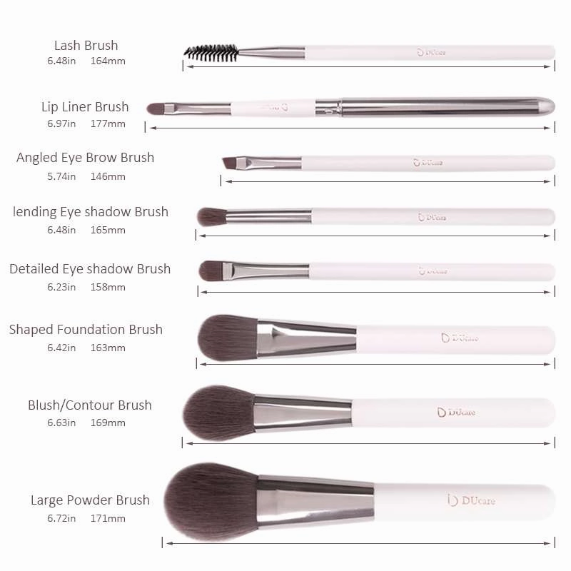 DUcare 8 pcs makeup brushes and holder
