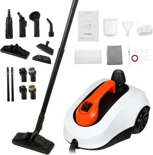Dyna-Living Steam Cleaner 1800W Steamer for Cleaning, 5.0bar High-pressure Steamer Cleaner for Car Detailing, Stainless Steel Inner Pot, 1.8L Water Tank, Multipurpose Steam Cleaner for Home