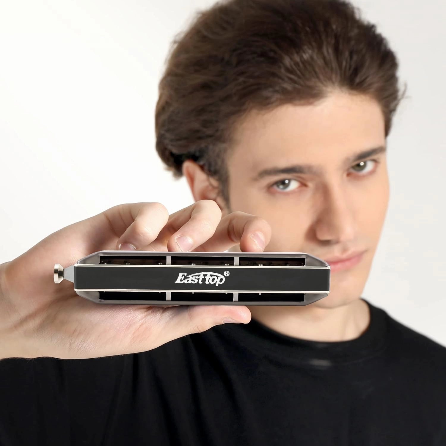 East top Harmonica, Forerunner Chromatic Harmonica C Key 12-Hole 48 Tones Mouth Organ Key of C for Adults, Beginners and Students