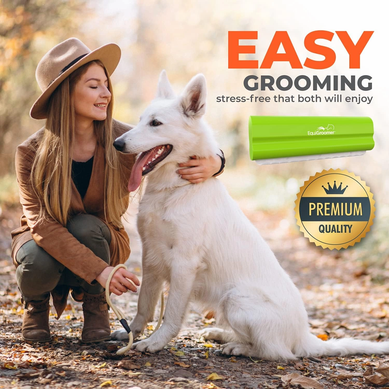 EasyGroomer Deshedding Brush for Dogs Cats | Lime Green | Undercoat Tool for Large and Small Pets | Comb Removes Loose Dirt, Hair and Fur | Perfect Clean for Short and Long Hair Grooming Shedding