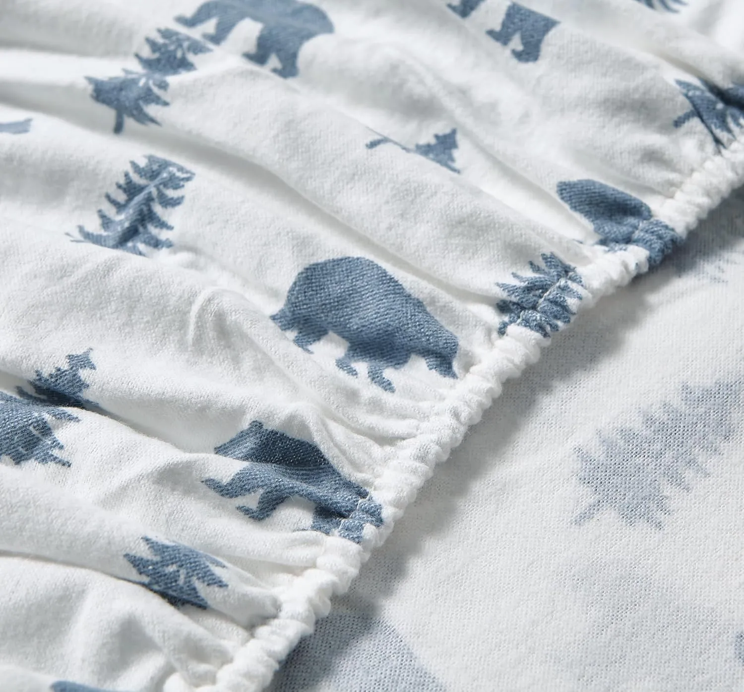 Eddie Bauer - Twin Sheet Set, Warm Breathable Cotton Flannel Bedding with Deep Pockets, Brushed for Extra Softness, Cozy Home Decor, Oeko-Tex Certified (Bear & Trees, Twin)