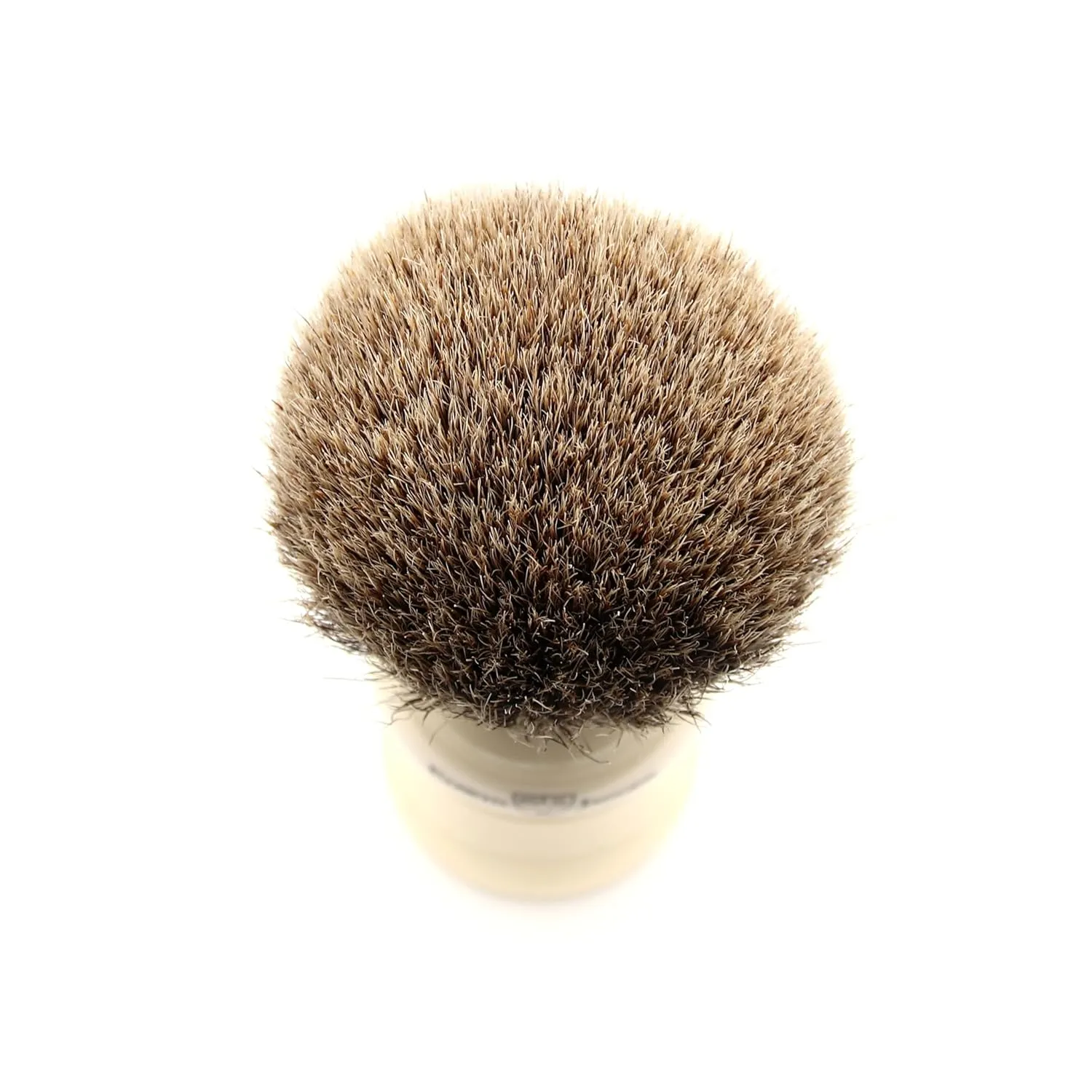 Edwin Jagger 1EJ287SDS Medium Super Badger Shaving Brush with Stand, Imitation Ivory for use with Shaving Cream or Soap for Men