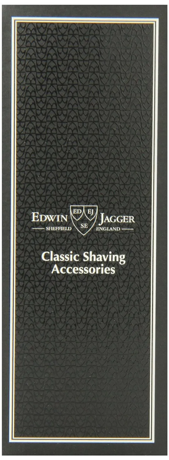 Edwin Jagger Large Silver Tip Badger Hair Shaving Brush with Drip Stand (Imitation Light Horn)