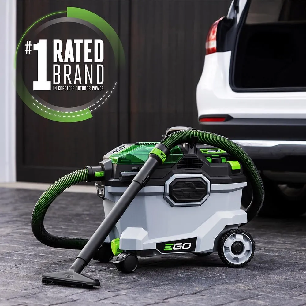EGO Power  Shop Vacuum Wet Dry, Car Vac, Portable Cordless Cleaner, 9 Gallon 110 CFM, Battery and Charger Not Included - WDV0900
