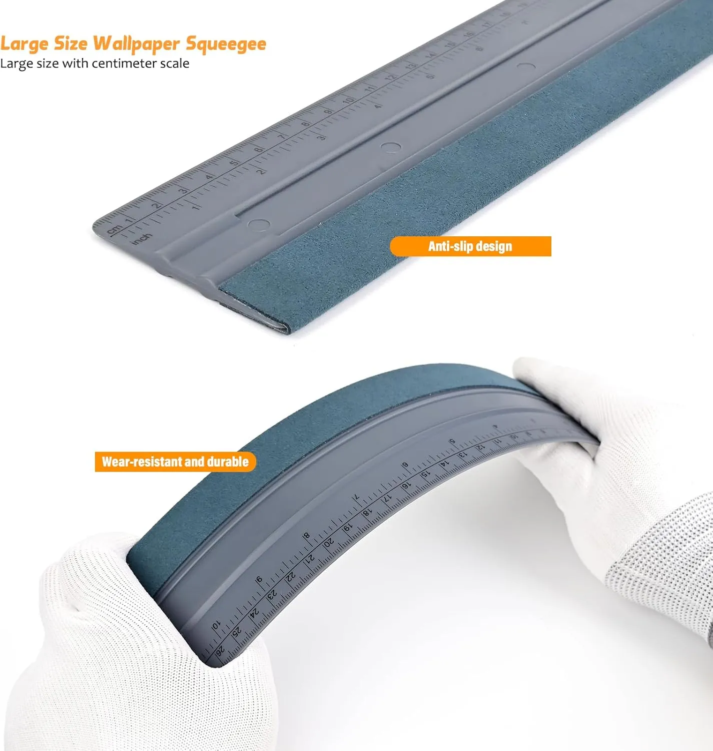 EHDIS Wallpaper Smoothing Tool Kit Wallpaper Smoothing Brush Large Wallpaper Squeegee for Applying Peel and Stick Wallpaper, Vinyl Backsplash Tile,Smoothing Wallcovering