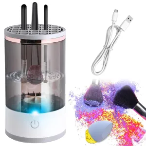 Electric Makeup Brush Cleaner, Abnaok Makeup Brush Cleaner Machine with Brush Clean Mat, Automatic Cosmetic Brush Cleaner Makeup Brush Tools for All Size Beauty Makeup Brushes Set, Gift for Women Wife
