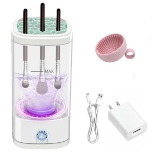 Electric Makeup Brush Cleaner - Automatic Fast-Drying Professional Cosmetic Brush Cleaning Tool with USB-C Charger | Multi-Speed Waterproof Design | Beauty Gift for Women & Salon Use