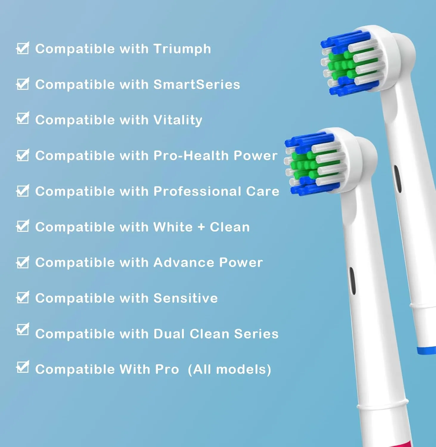 Electric Toothbrush Replacement Heads 16 Pack/Compatible Oral B Braun Replacement Brush Heads/Compatible Oral B Replacement Brush Heads