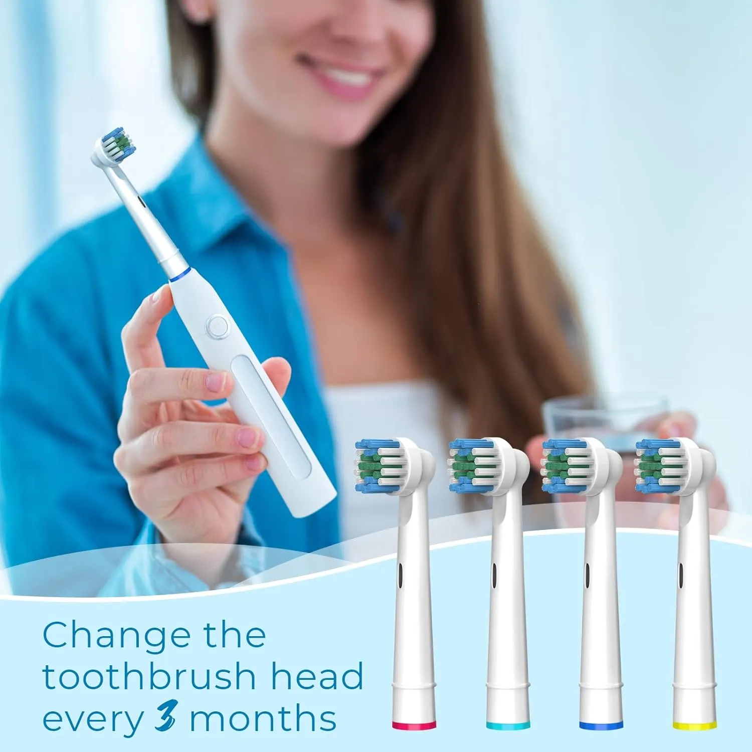 Electric Toothbrush Replacement Heads 16 Pack/Compatible Oral B Braun Replacement Brush Heads/Compatible Oral B Replacement Brush Heads
