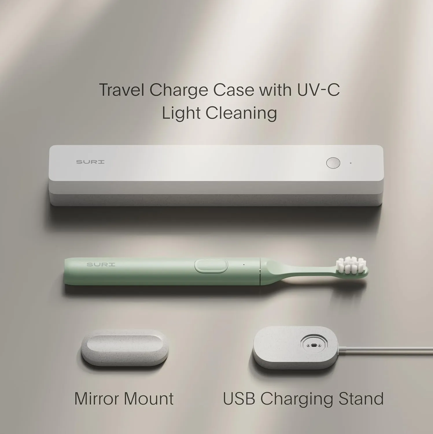 Electric Toothbrush - Sustainably Designed in California. Electric Toothbrushes Adults. Durable Slim Sonic Travel Tooth Brush. 40-Day Battery