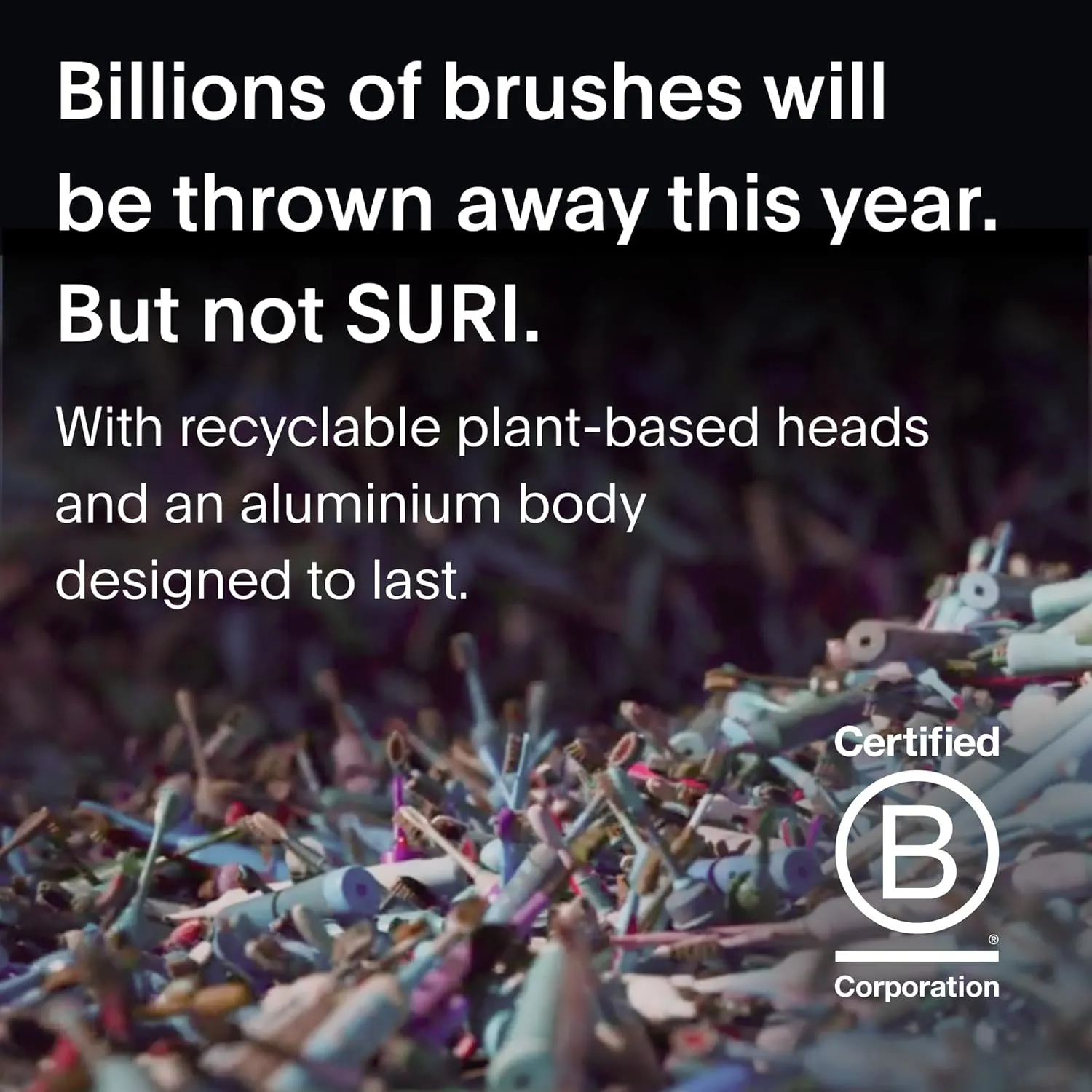 Electric Toothbrush - Sustainably Designed in California. Electric Toothbrushes Adults. Durable Slim Sonic Travel Tooth Brush. 40-Day Battery