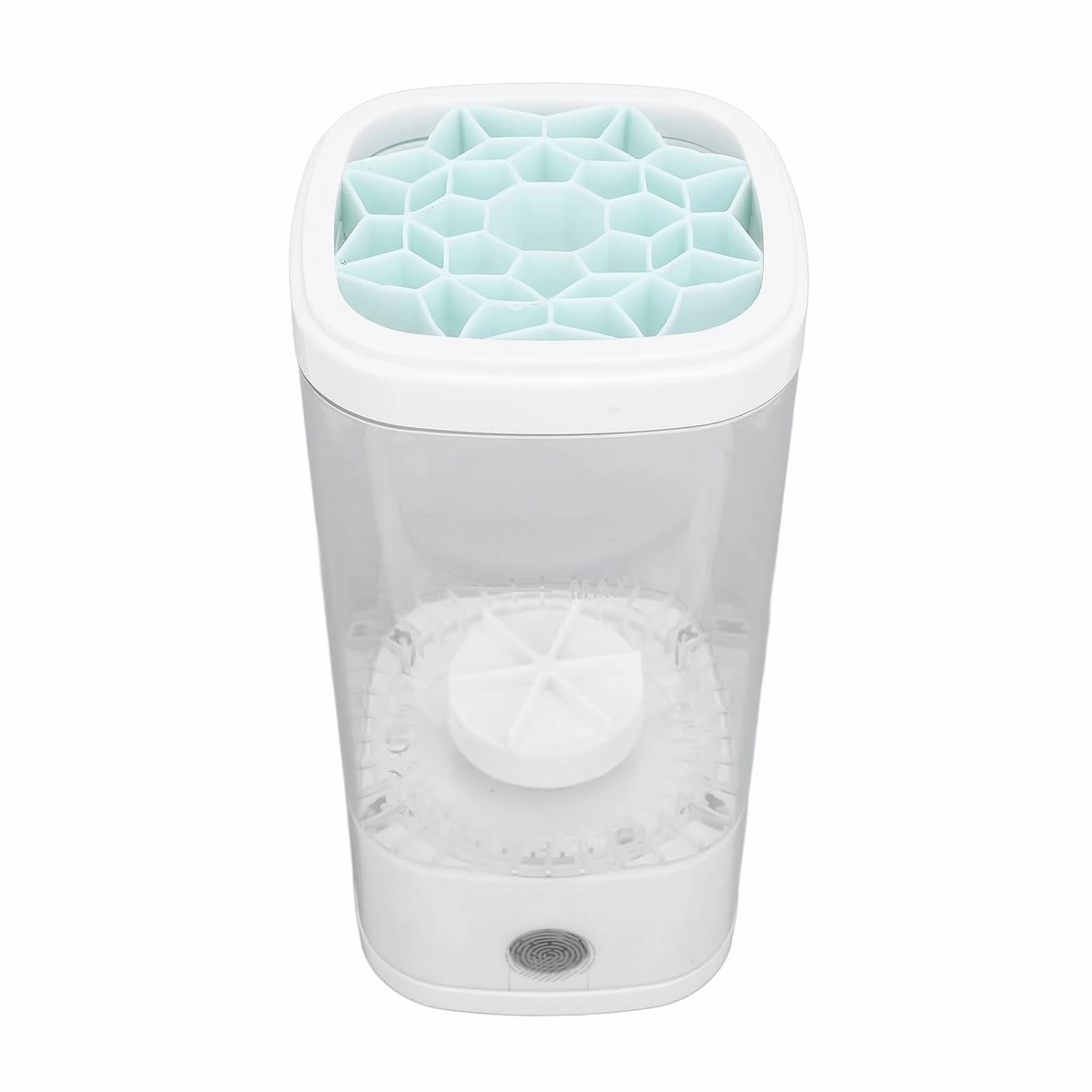 Electric Makeup Brush Cleaner, 8W 7000rpm Deep Cleaning with Transparent Body, Large Capacity Design, 2 Modes, Portable Design Cleaner for All Type Makeup Brushes (White)