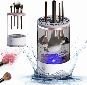 Electric Makeup Brush Cleaner,Pro Cosmetic Brush Cleaner Quick-drying for Deep Cleaning All Size Makeup Brush，Efficient easily Makeup Brush Cleaner for Makeup Lovers & lazybones