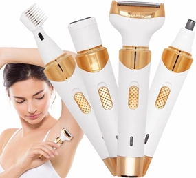 Electric Razors for Women Shaver Trimmer,Lady Electric Bikini Shaver Pubic Hair,4 in 1 Portable Rechargeable Face Shavers for Face,Underarm and Legs