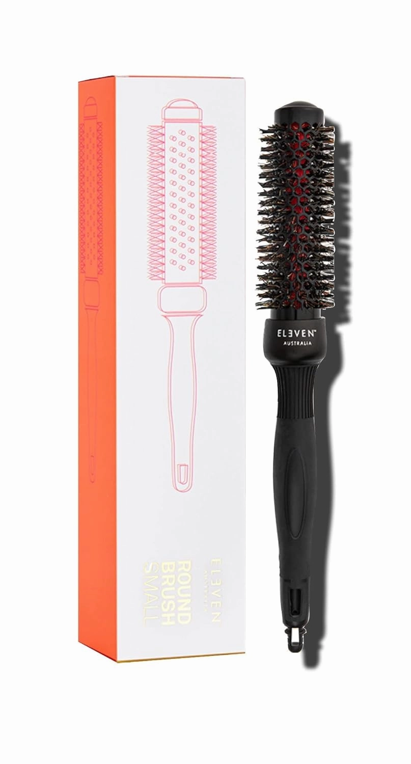 ELEVEN AUSTRALIA Round Brush - Professional Hair Styling Tool - Ceramic Barrel for Frizz Control, Volume & Smooth Finish, Ideal for Blow Drying & Curling