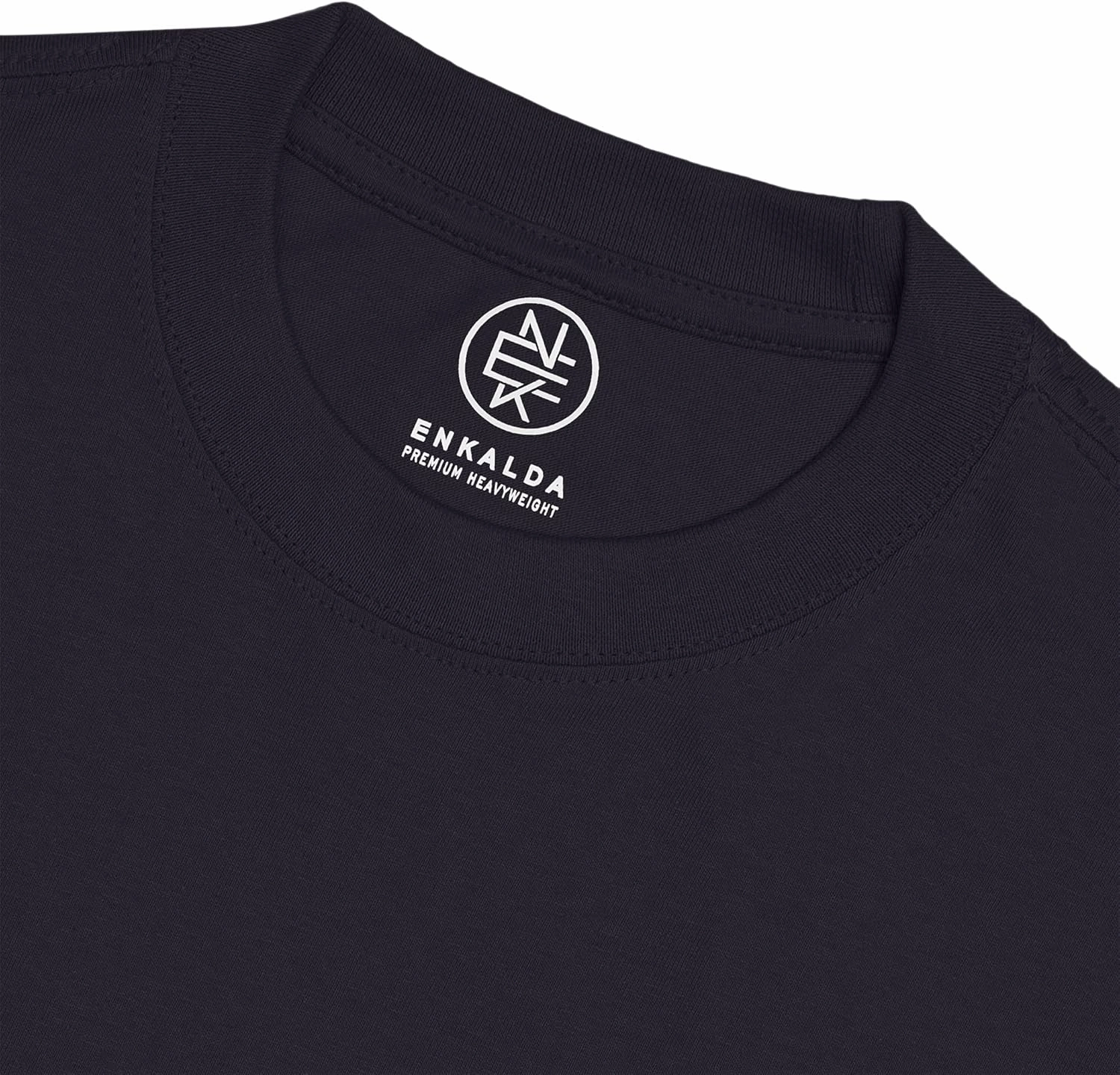 Enkalda Men's Premium Heavyweight Crew Neck T-Shirt