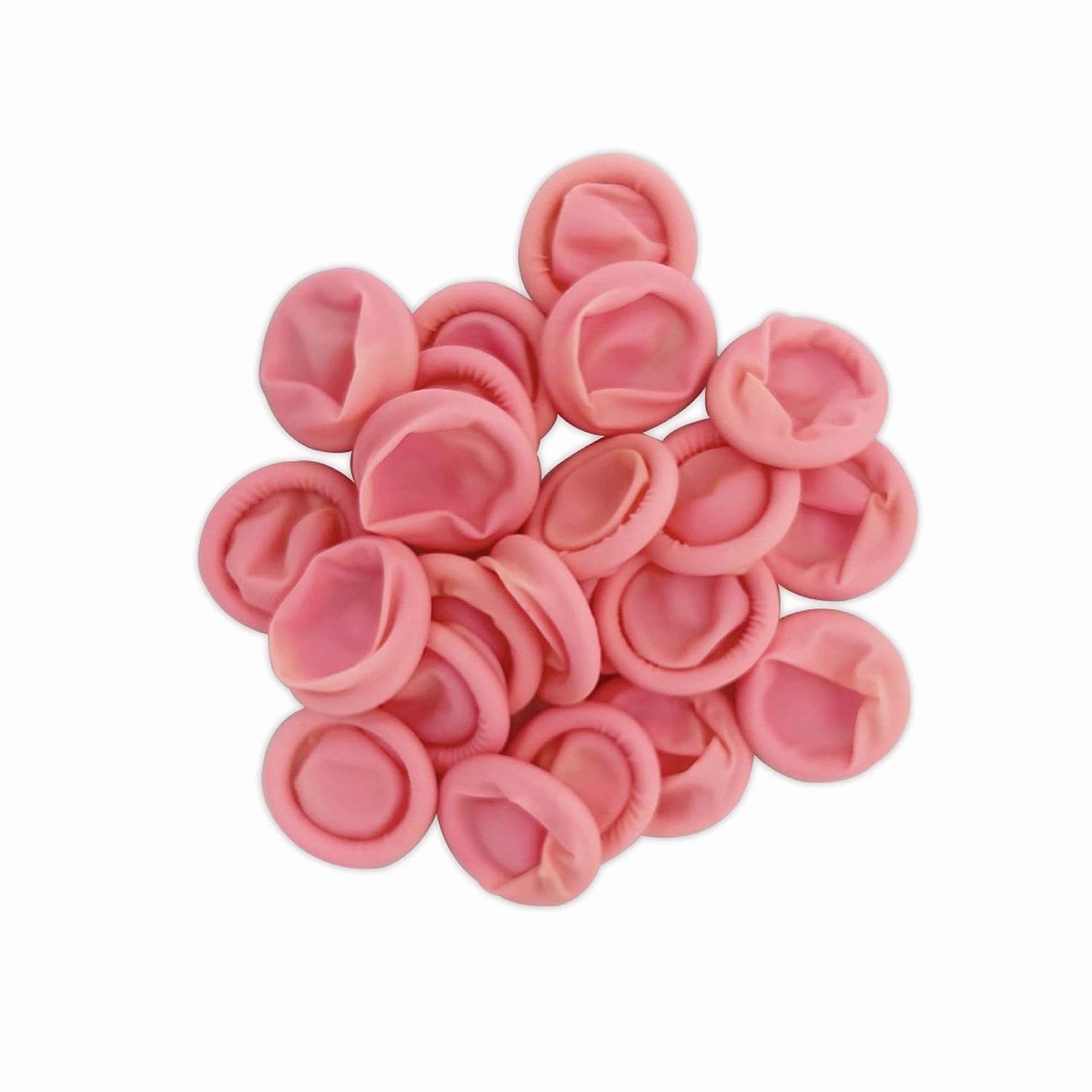 ESD Textured Finger Cots, 100% Natural Rubber Latex – Pink Color. Rolled, Textured Surface & Powder Free. 720 pcs/Bag. Size: X-Large