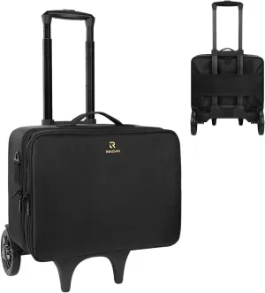 Extra-large Makeup Case with Folding Hand Truck, Must for Double-layer Travel, Storage Case for Professional Makeup Artists, Lightweight Dolly Cart with 2 Big Wheels
