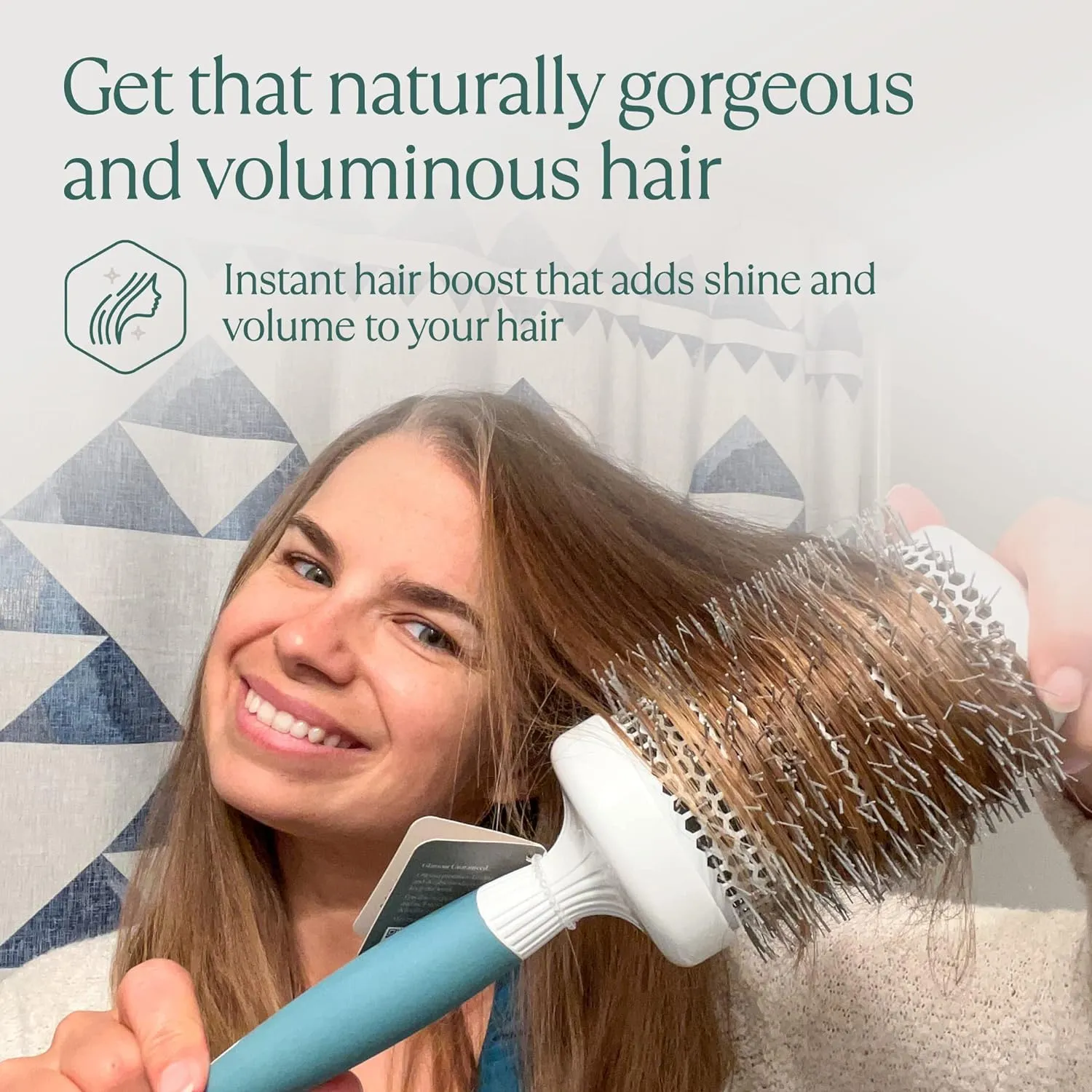 Extra Large Round Hair Brush - Ceramic Round Brush for Precise Styling and Perfect Blowout - Ionic Barrel Brush Lightweight Round Brushes for Blow Drying - Blow Dry Hair Brush(65mm)(not electrical)