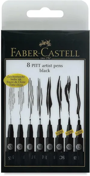 Faber Castell FC167137 Wallet Pitt Pen Nibs Art Set, Assorted
