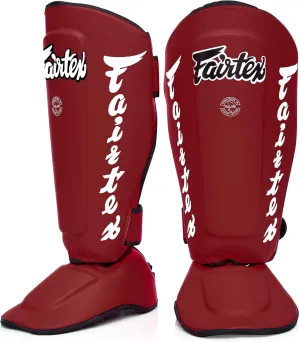 Fairtex SP7 Muay Thai Shin Guards for Men, Women, Kids | Shin Guards Made with Syntek Leather & are Premium, Lightweight & Durable | Detachable shin & Foot Protector