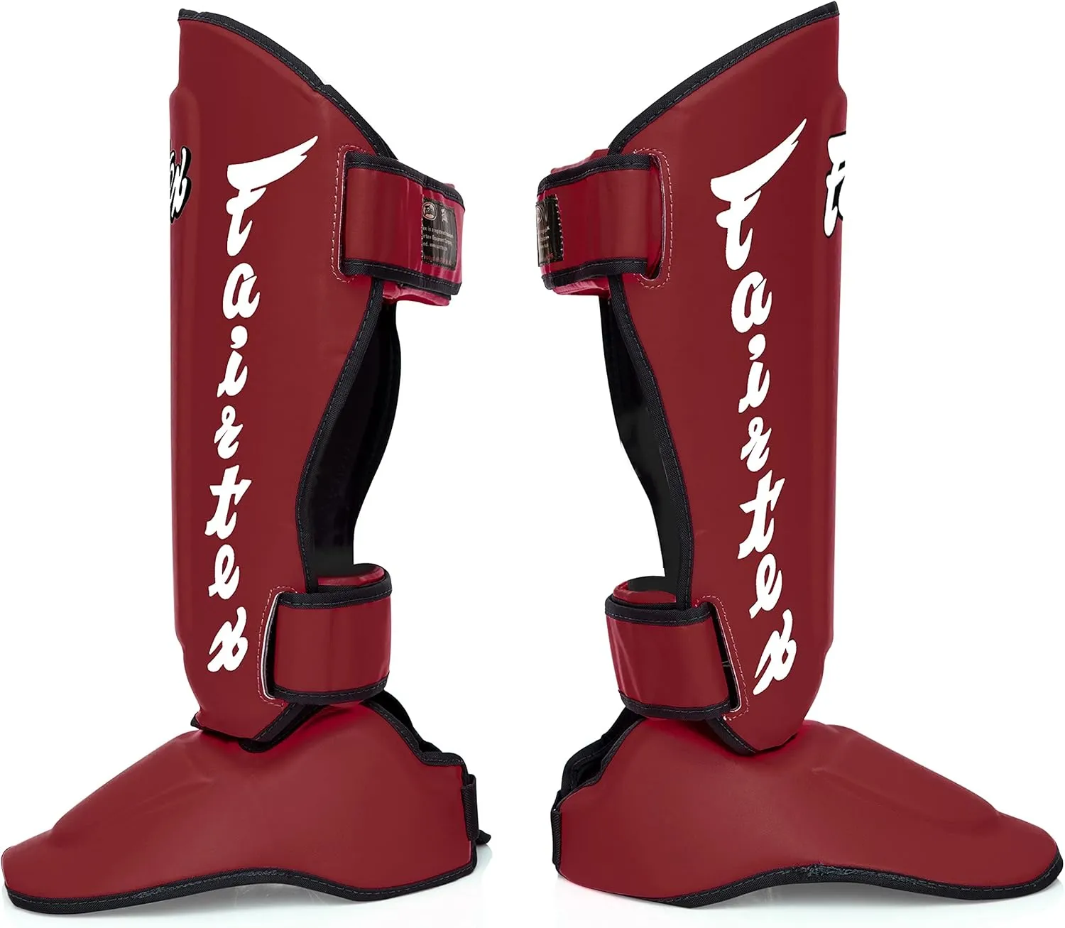 Fairtex SP7 Muay Thai Shin Guards for Men, Women, Kids | Shin Guards Made with Syntek Leather & are Premium, Lightweight & Durable | Detachable shin & Foot Protector